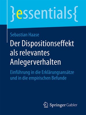 cover image of Der Dispositionseffekt als relevantes Anlegerverhalten